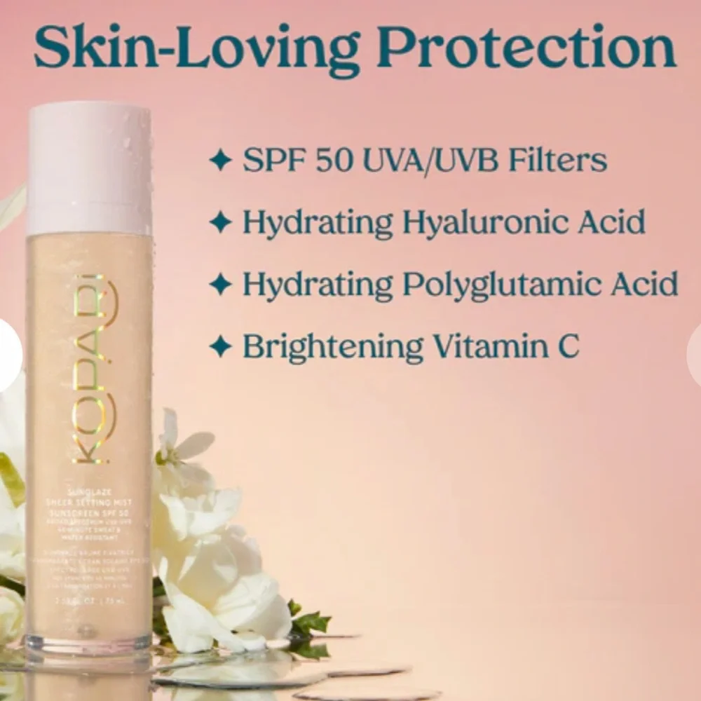 Kopari Setting Mist Sheer Sunglaze Sunscreen SPF 50 Hyaluronic Acid & Vitamin C - Picture 3 of 9